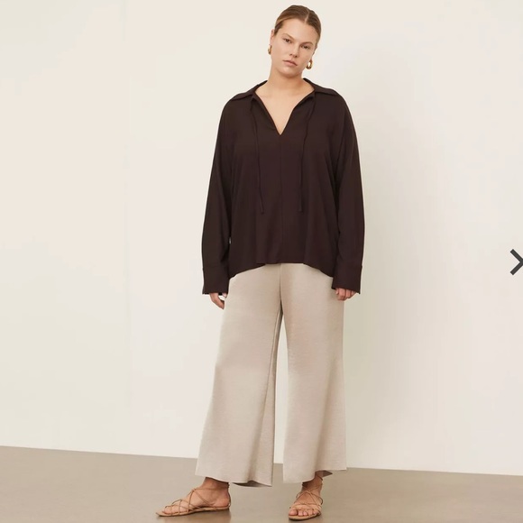 Vince Tie Neck Collar Blouse Sz M - Picture 1 of 5